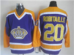 Los Angeles Kings #20 Luc Robitaille 1980's Vintage CCM Purple Jersey