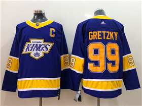 Los Angeles Kings #99 Wayne Gretzky Purple 2020/21 Reverse Retro Jersey