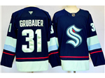 Seattle Kraken #31 Philipp Grubauer 2024 Navy Jersey