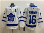 Toronto Maple Leafs #16 Mitchell Marner White Jersey