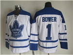 Toronto Maple Leafs #1 Johnny Bower 1964 CCM Vintage White Jersey