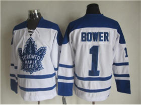 Toronto Maple Leafs #1 Johnny Bower 1964 CCM Vintage White Jersey