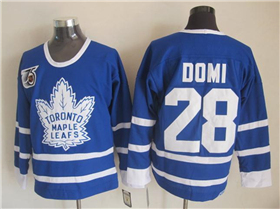 Toronto Maple Leafs #28 Tie Domi 1991 CCM Vintage 75th Blue Jersey