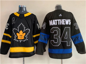 Toronto Maple Leafs #34 Auston Matthews Black Alternate Reversible Jersey