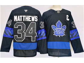 Toronto Maple Leafs #34 Auston Matthews 2024 Black Alternate Jersey