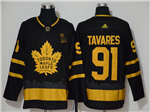 Toronto Maple Leafs #91 John Tavares Black Gold Jersey