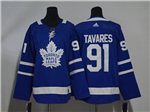 Toronto Maple Leafs #91 John Tavares Women's Blue Jersey