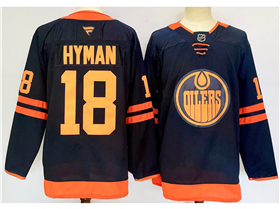 Edmonton Oilers #18 Zach Hyman 2024 Alternate Navy Jersey