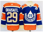 Edmonton Oilers #29 Leon Draisaitl Royal Blue 2023 Heritage Classic Jersey