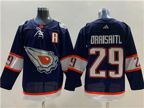 Edmonton Oilers #29 Leon Draisaitl Navy Reverse Retro 2.0 Jersey