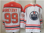 Edmonton Oilers #99 Wayne Gretzky White 2020/21 Reverse Retro Jersey