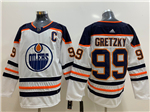 Edmonton Oilers #99 Wayne Gretzky White Jersey