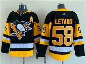 Pittsburgh Penguins #58 Kris Letang Black Jersey