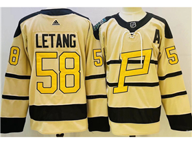 Pittsburgh Penguins #58 Kris Letang Cream 2023 Winter Classic Jersey