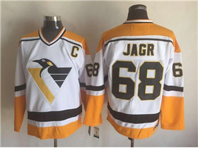 Pittsburgh Penguins #68 Jaromir Jagr 1996 Vintage CCM White Jersey