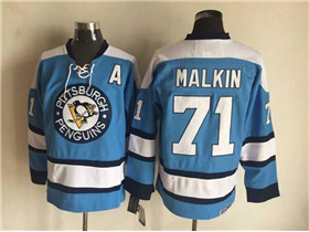 Pittsburgh Penguins #71 Evgeni Malkin 1969 Vintage CCM Blue Jersey