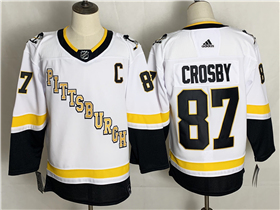 Pittsburgh Penguins #87 Sidney Crosby White 2020/21 Reverse Retro Jersey