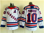 New York Rangers #10 Artemi Panarin White Jersey