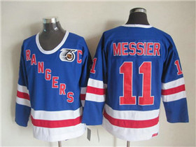 New York Rangers #11 Mark Messier CCM 75th Blue Jersey