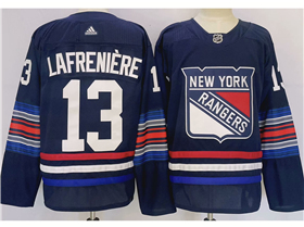 New York Rangers #13 Alexis Lafrenière Navy Alternate Jersey