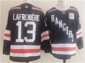 New York Rangers #13 Alexis Lafrenière Navy Blue Jersey