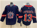 New York Rangers #13 Alexis Lafrenière Navy 2020/21 Reverse Retro Jersey