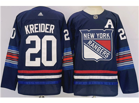 New York Rangers #20 Chris Kreider Navy Alternate Jersey