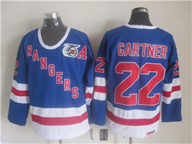 New York Rangers #22 Mike Gartner CCM 75th Blue Jersey