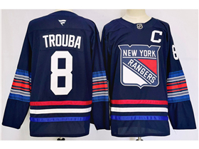 New York Rangers #8 Jacob Trouba 2024 Navy Alternate Jersey