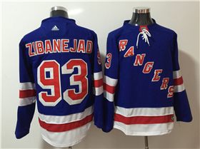 New York Rangers #93 Mika Zibanejad Home Royal Blue Jersey