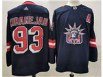 New York Rangers #93 Mika Zibanejad Navy 2020/21 Reverse Retro Jersey