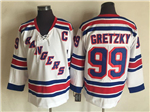 New York Rangers #99 Wayne Gretzky CCM Vintage White Jersey