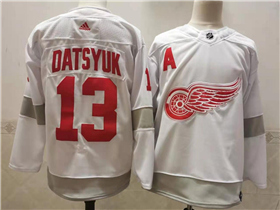 Detroit Red Wings #13 Pavel Datsyuk White 2020/21 Reverse Retro Jersey