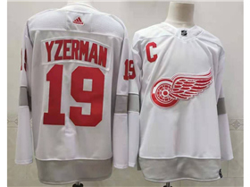 Detroit Red Wings #19 Steve Yzerman White 2020/21 Reverse Retro Jersey