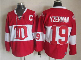 Detroit Red Wings #19 Steve Yzerman CCM Vintage Red Jersey