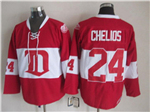 Detroit Red Wings #24 Chris Chelios CCM Vintage Red Jersey