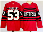 Detroit Red Wings #53 Mortiz Seider Red Reverse Retro 2.0 Jersey