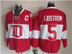 Detroit Red Wings #5 Nicklas Lidstrom CCM Vintage Red Jersey