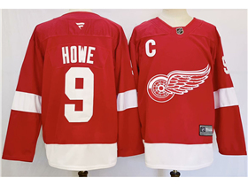 Detroit Red Wings #9 Gordie Howe 2024 Red Jersey