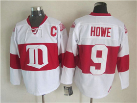 Detroit Red Wings #9 Gordie Howe CCM Vintage White Jersey