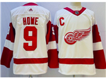 Detroit Red Wings #9 Gordie Howe White Jersey