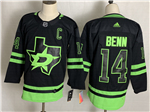 Dallas Stars #14 Jamie Benn Black 2020/21 Reverse Retro Jersey