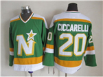 Minnesota North Stars #20 Dino Ciccarelli 1980's CCM Vintage Green Jersey