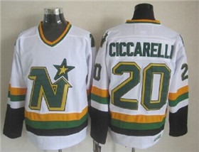 Minnesota North Stars #20 Dino Ciccarelli 1980's  CCM Vintage White Jersey