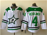 Dallas Stars #4 Miro Heiskanen White Jersey