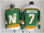 Minnesota North Stars #7 Neal Broten 1980's CCM Vintage Green Jersey