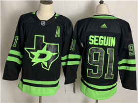 Dallas Stars #91 Tyler Seguin Black 2020/21 Reverse Retro Jersey