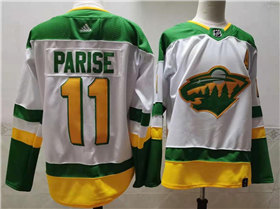 Minnesota Wild #11 Zach Parise White 2020/21 Reverse Retro Jersey