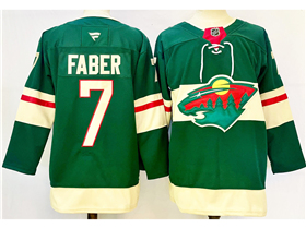 Minnesota Wild #7 Brock Faber 2024 Green Jersey