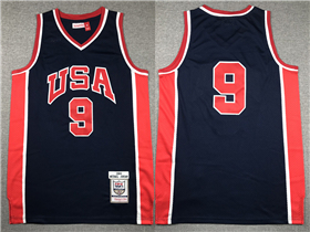 1984 Olympic Team USA #9 Michael Jordan Black Basketball Jersey